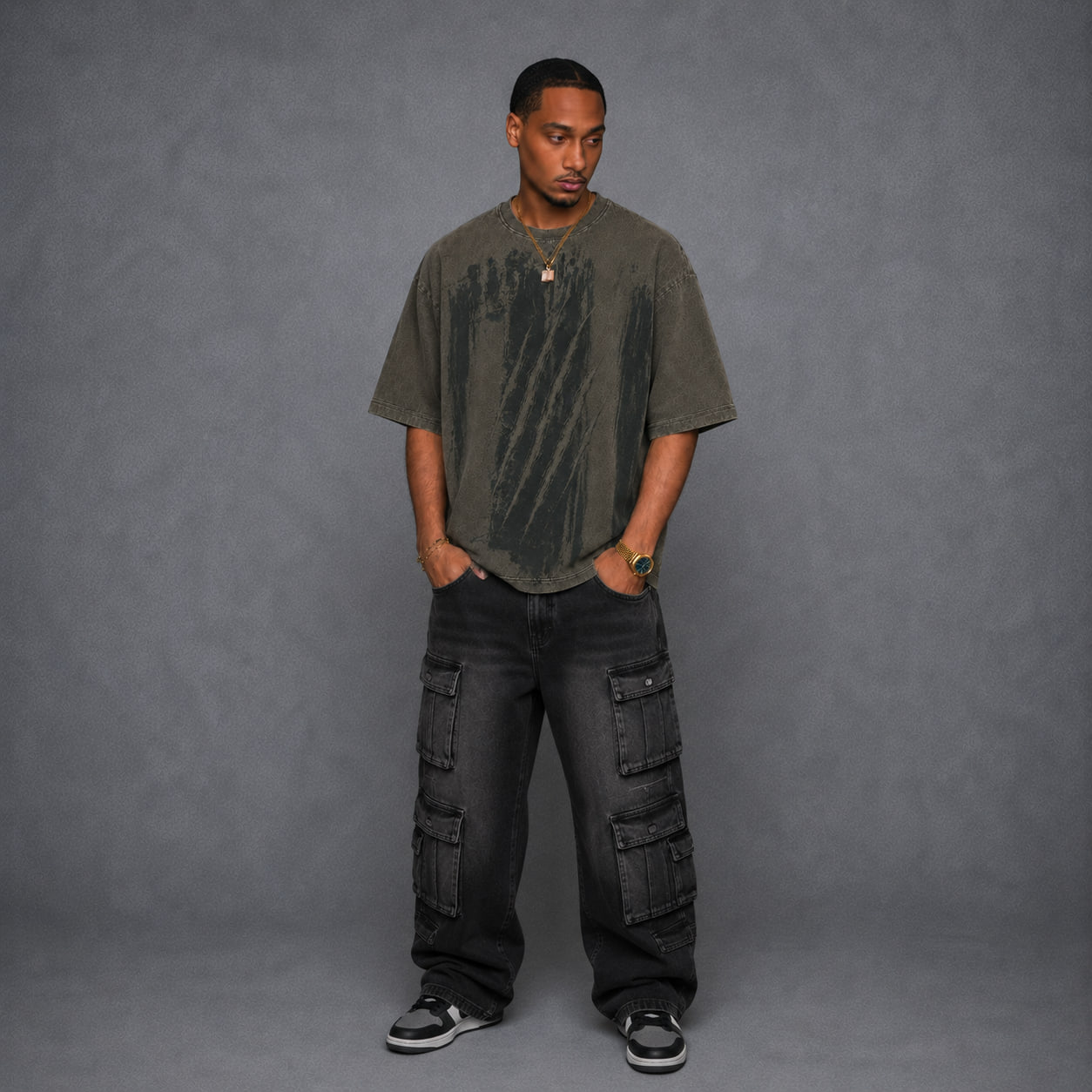 SCRATCH BOXY-FIT TEE
