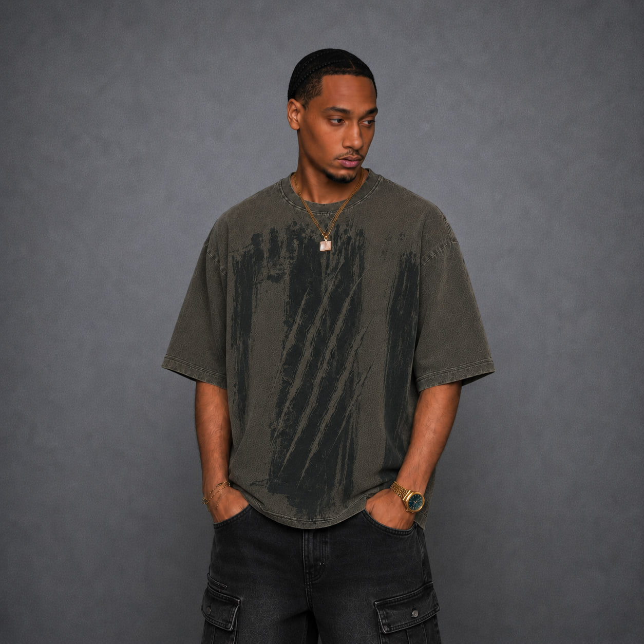 SCRATCH BOXY-FIT TEE